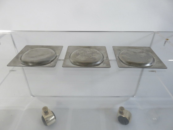 Image 1 of 3 Letang & Remy Roestvrij Stalen Onderzetters, Frankrijk, 70 80