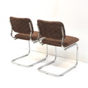 2x vintage buisframe stoelen gemaakt in de jaren '70