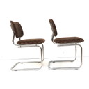 2x vintage buisframe stoelen gemaakt in de jaren '70