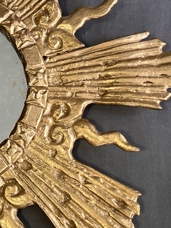 Image 1 of Zonnespiegel van Irena Jaworska, 1960, Verguld lood, Vintage