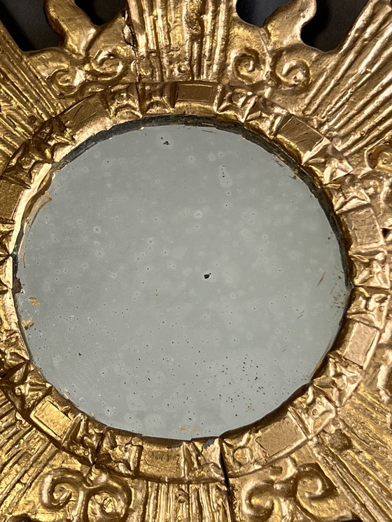 Image 1 of Zonnespiegel van Irena Jaworska, 1960, Verguld lood, Vintage