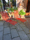 2x Italiaan fabrica Mora ligbed tuin