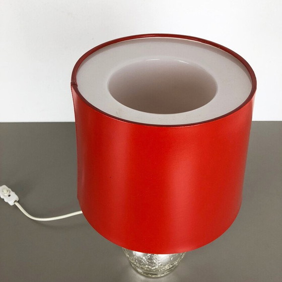 Image 1 of Rode vintage bureaulamp van Uno en Östen Kristiansson voor Luxus Vittsjö