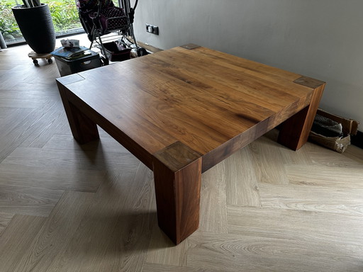 Salontafel Massief Notenhout Goossens Serie Timber