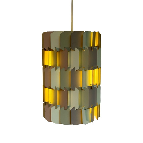 Image 1 of Louis Weisdorf - Lyfa - Deens ontwerp - Facet Pop - Hanglamp van metaal - 1960's - Zeldzaam en verkrijgbaar als set van twee!