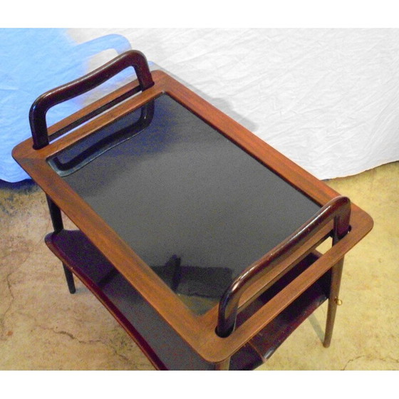 Image 1 of Vintage mahoniehouten tijdschriftenrek door Ico Parisi 1950