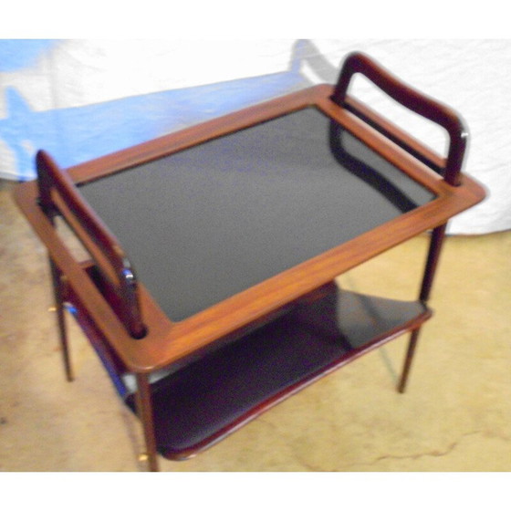 Image 1 of Vintage mahoniehouten tijdschriftenrek door Ico Parisi 1950