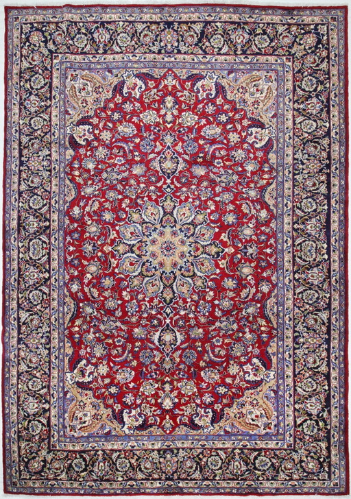 Origineel handgeknoopt Perzisch tapijt Isfahan Fijn 423 X 294 Cm Topconditie