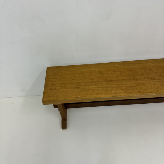 Image 1 of Vintage wooden school bench , 1970’s