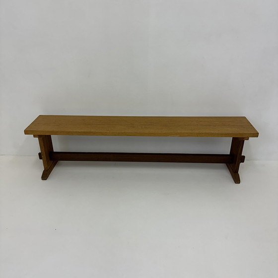 Image 1 of Vintage wooden school bench , 1970’s