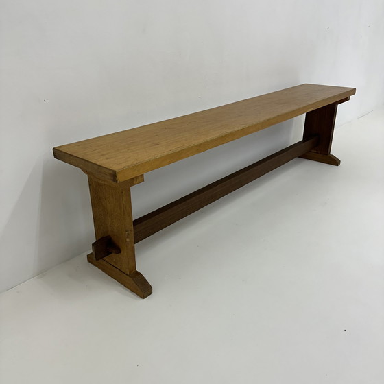 Image 1 of Vintage wooden school bench , 1970’s