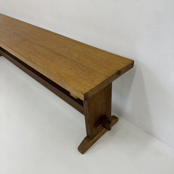 Image 1 of Vintage wooden school bench , 1970’s