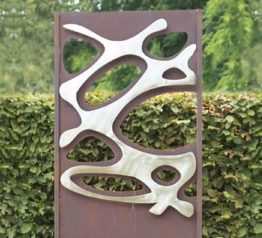 Stefan Traloc, Steel Garden Wall - "Pond 1" 