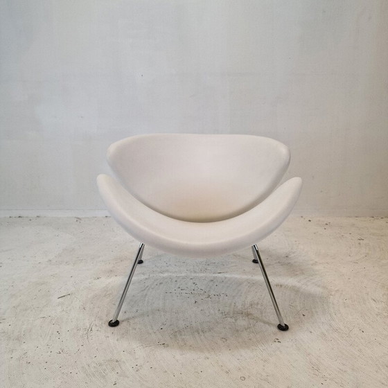 Image 1 of Vintage leunstoel in chroomstaal en leer van Pierre Paulin voor Artifort, 1980