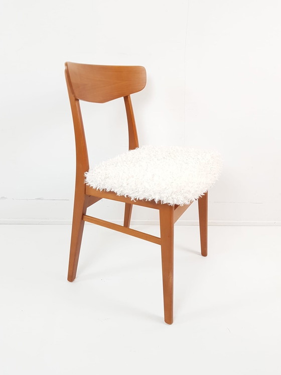 Image 1 of 4 Vintage Eetkamer Stoelen Deens Farstrup | Nieuw Gestoffeerd Doodle