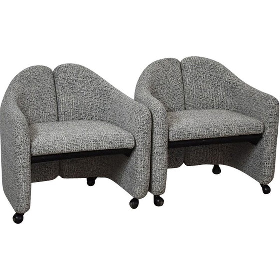 Image 1 of Paar vintage Ps142 fauteuils van Eugenio Gerli voor Tecno, jaren 1960
