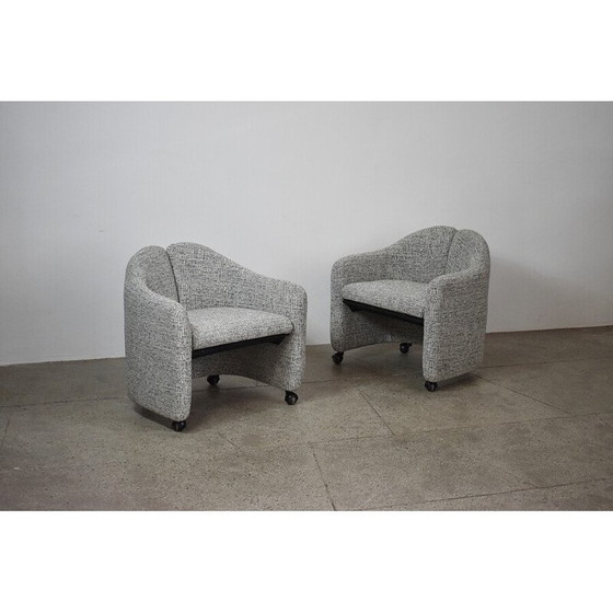 Image 1 of Paar vintage Ps142 fauteuils van Eugenio Gerli voor Tecno, jaren 1960