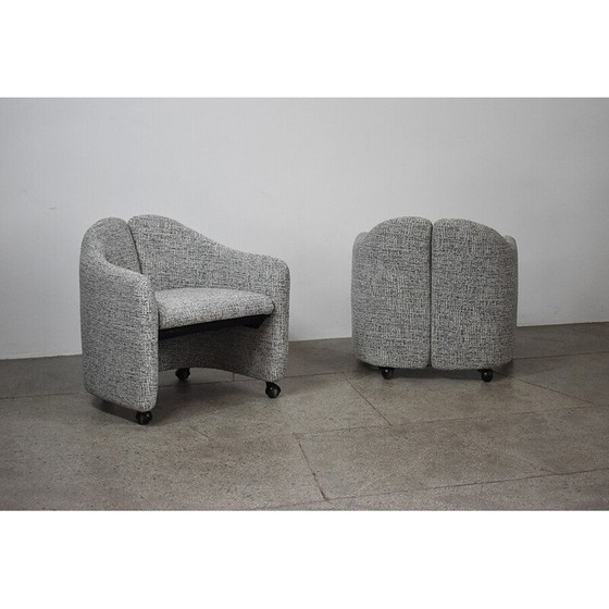 Image 1 of Paar vintage Ps142 fauteuils van Eugenio Gerli voor Tecno, jaren 1960