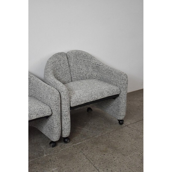 Image 1 of Paar vintage Ps142 fauteuils van Eugenio Gerli voor Tecno, jaren 1960