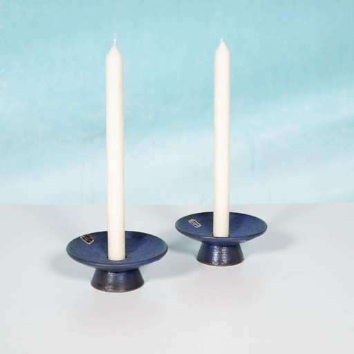 Set Minimalist fat lava kandelaars, brutalist candleholders