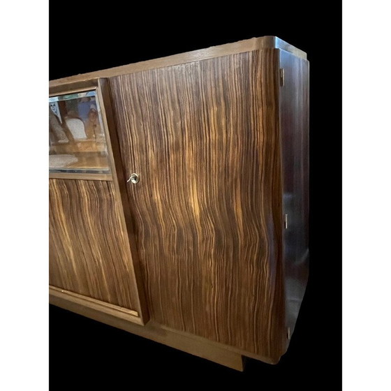 Image 1 of Vintage art deco highboard in macassar ebbenhout