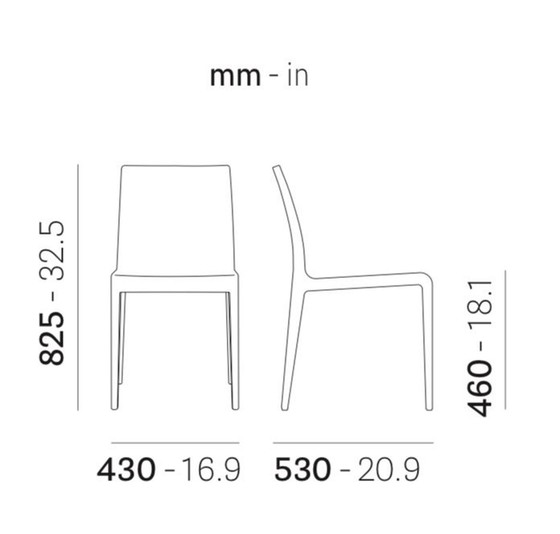 Image 1 of 2x Pedrali Young 420 In Wengé chair