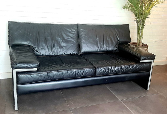 Image 1 of Artifort sofa bank black leather