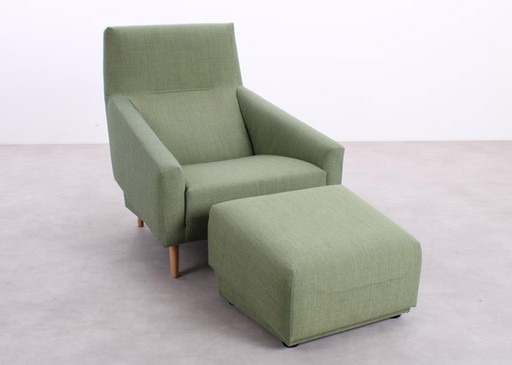 Sancal Soul fauteuil + poef groen