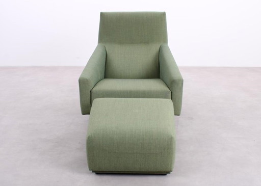 Sancal Soul fauteuil + poef groen