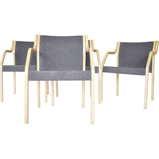 Image 1 of Set van 4 vintage multiplex eetkamerstoelen van Gražina Tulevičienė voor Vilniaus Baldų Kombinatas, jaren 1970