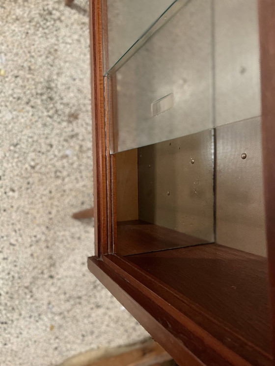 Image 1 of Likeur- en tv-meubel met spiegelvoet en achtergrondverlichting / Vintage