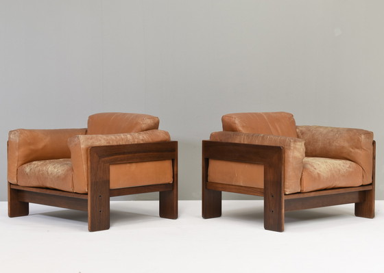 Image 1 of Paar Bastiano fauteuils van Tobia Scarpa voor Gavina - Italië, 1975