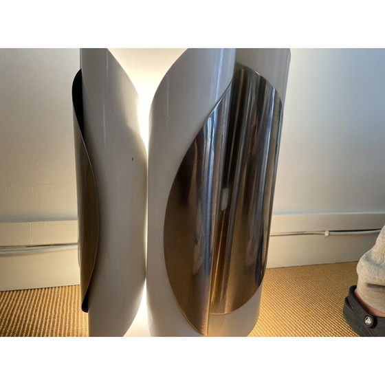 Image 1 of Vintage hanglamp van chroom en bakeliet, Italië 1970