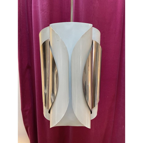 Image 1 of Vintage hanglamp van chroom en bakeliet, Italië 1970