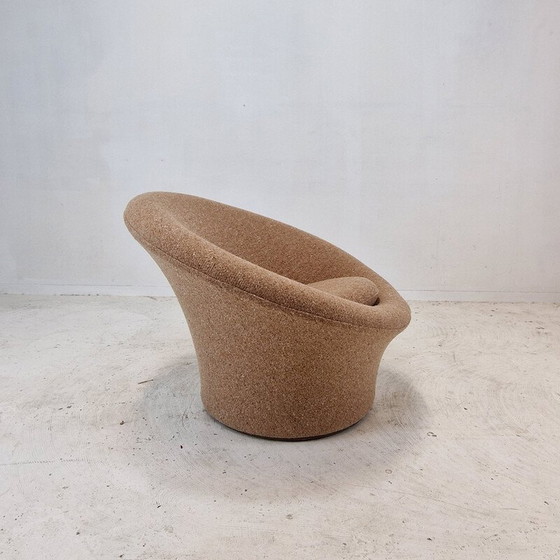 Image 1 of Vintage fauteuil met paddenstoel voetenbank in wollen stof van Pierre Paulin voor Artifort, 1960