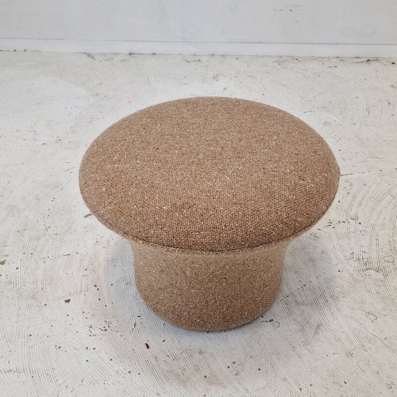 Image 1 of Vintage fauteuil met paddenstoel voetenbank in wollen stof van Pierre Paulin voor Artifort, 1960