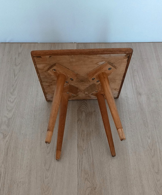 Image 1 of Vijftiger Jaren Bijzettafel met Keramiek Bovenblad