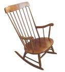 Houten Vintage Schommelstoel, Rockingchair
