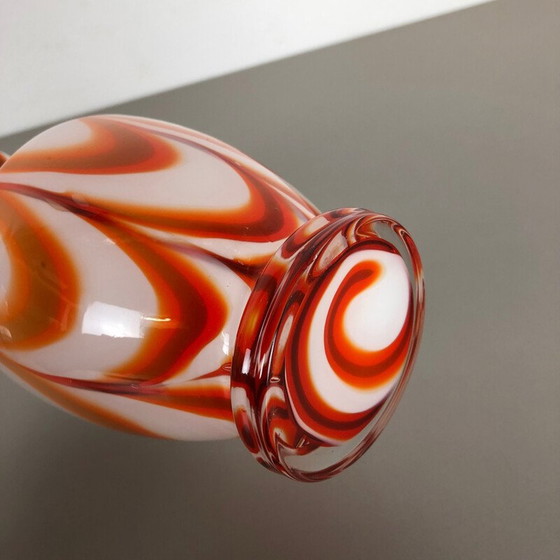 Image 1 of Vintage oranje vaas van Opaline Florence, Italië 1970