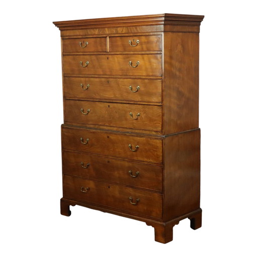 George Iii Tallboy Chest On Chest Mahonie