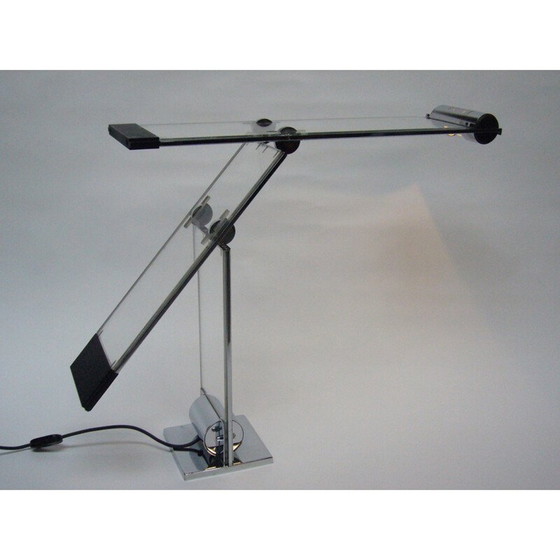 Image 1 of Oblique dubbele wip vintage lamp van Yonel Lebovici, 1979