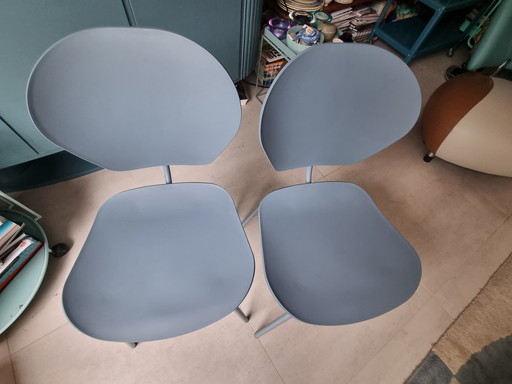 2x Zuiver Ocean Chair blue