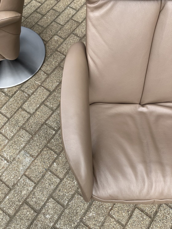 Image 1 of 2x Jori Symphony relax Medi mono-move, Taupe leder. Topstaat!