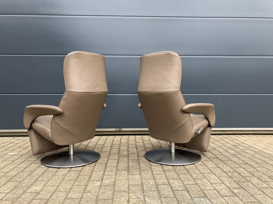 Image 1 of 2x Jori Symphony relax Medi mono-move, Taupe leder. Topstaat!