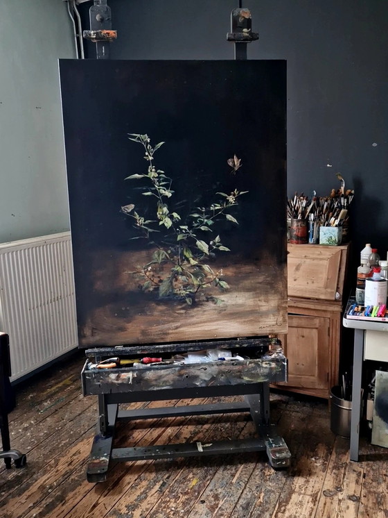 Image 1 of Olieverfschilderij Nachtschade Met Nachtvlinders Door Nanouk Weijnen 