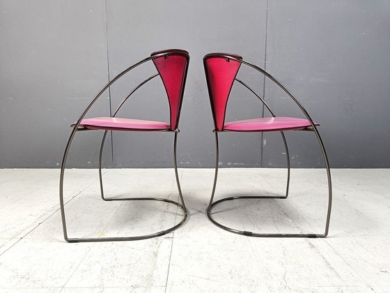 Image 1 of Vintage Roze 'Linda' Eetkamerstoelen Door Arrben, 1980S - Set Van 4