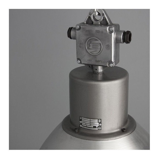 Image 1 of Vintage ophanging van geborsteld aluminium, 1960