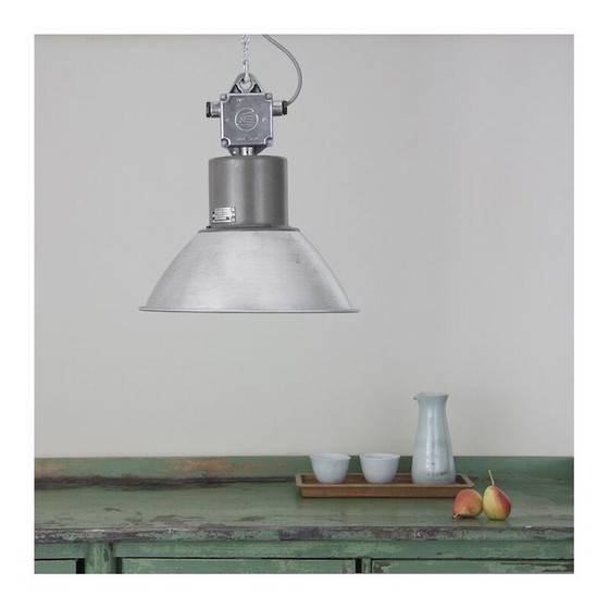 Image 1 of Vintage ophanging van geborsteld aluminium, 1960