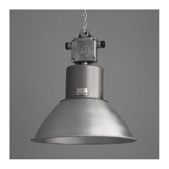 Image 1 of Vintage ophanging van geborsteld aluminium, 1960