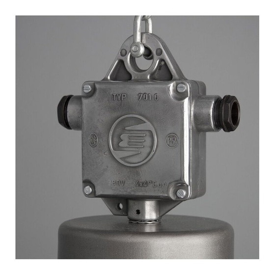 Image 1 of Vintage ophanging van geborsteld aluminium, 1960
